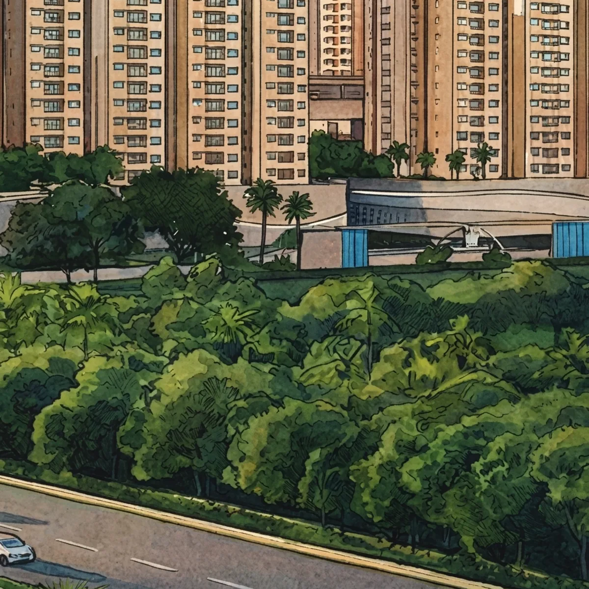Prestige Golden Grove project exterior reference image